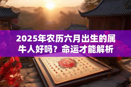 2025年农历六月出生的属牛人好吗？命运才能解析