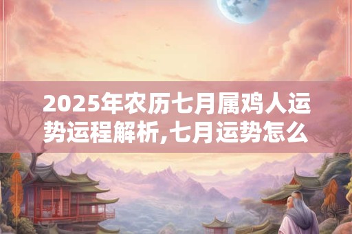 2025年农历七月属鸡人运势运程解析,七月运势怎么样？