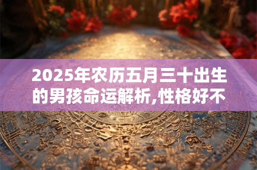 2025年农历五月三十出生的男孩命运解析,性格好不好？