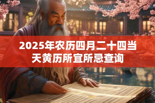 2025年农历四月二十四当天黄历所宜所忌查询