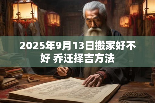 2025年9月13日搬家好不好 乔迁择吉方法