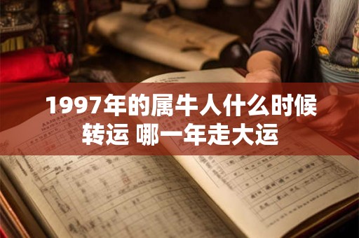 1997年的属牛人什么时候转运 哪一年走大运
