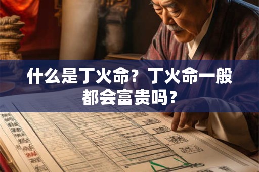 什么是丁火命？丁火命一般都会富贵吗？