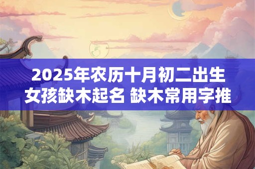 2025年农历十月初二出生女孩缺木起名 缺木常用字推荐