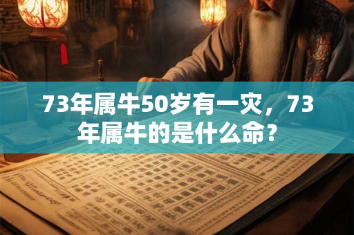 73年属牛50岁有一灾，73年属牛的是什么命？