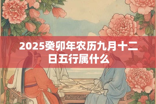 2025癸卯年农历九月十二日五行属什么