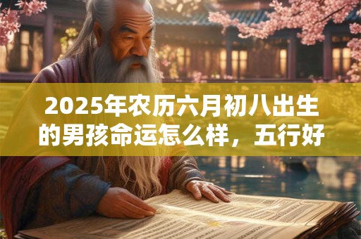 2025年农历六月初八出生的男孩命运怎么样，五行好不好？
