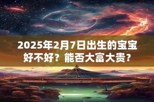 2025年2月7日出生的宝宝好不好？能否大富大贵？