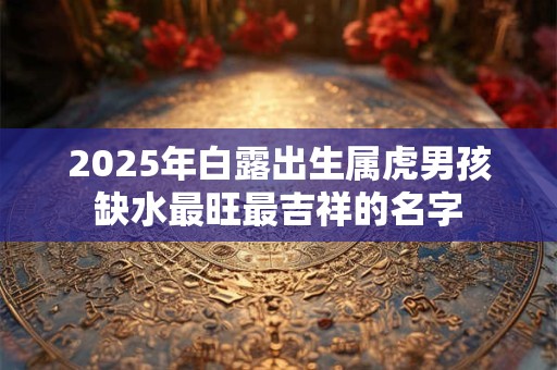 2025年白露出生属虎男孩缺水最旺最吉祥的名字