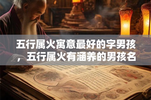 五行属火寓意最好的字男孩，五行属火有涵养的男孩名字