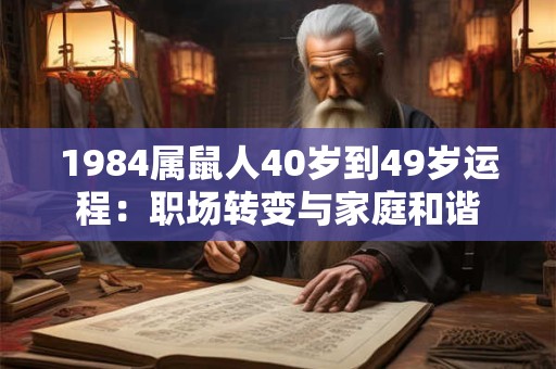 1984属鼠人40岁到49岁运程：职场转变与家庭和谐