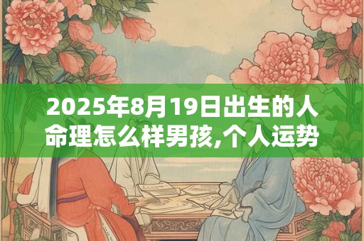 2025年8月19日出生的人命理怎么样男孩,个人运势如何