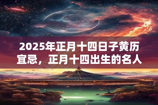2025年正月十四日子黄历宜忌，正月十四出生的名人
