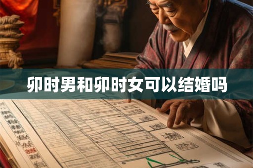 卯时男和卯时女可以结婚吗