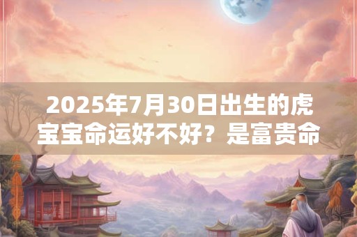 2025年7月30日出生的虎宝宝命运好不好？是富贵命吗？