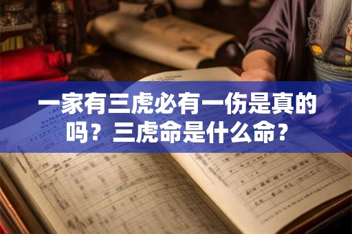 一家有三虎必有一伤是真的吗？三虎命是什么命？