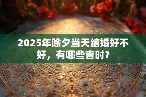 2025年除夕当天结婚好不好，有哪些吉时？