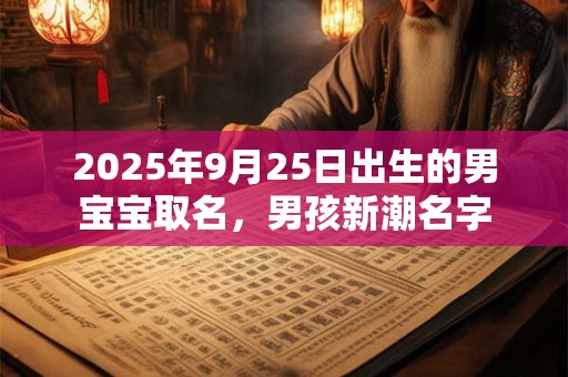 2025年9月25日出生的男宝宝取名，男孩新潮名字