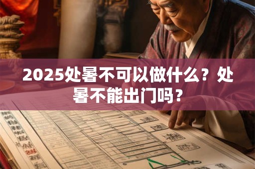 2025处暑不可以做什么？处暑不能出门吗？