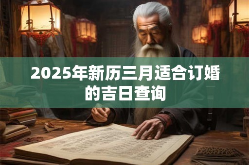 2025年新历三月适合订婚的吉日查询