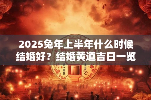 2025兔年上半年什么时候结婚好？结婚黄道吉日一览表