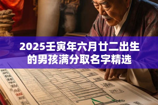 2025壬寅年六月廿二出生的男孩满分取名字精选