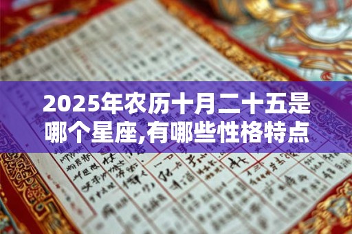 2025年农历十月二十五是哪个星座,有哪些性格特点？