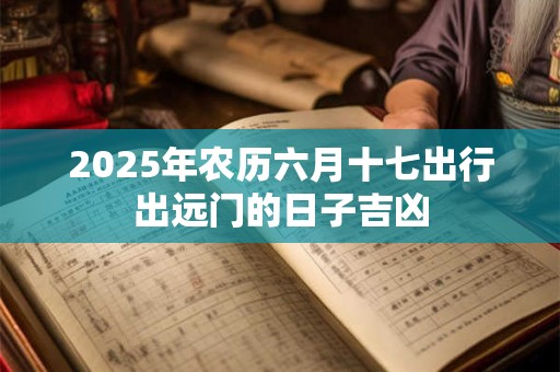详细阅读:2025年农历六月十七出行出远门的日子吉凶 2025年农历六月十七出行出远门的日子吉凶