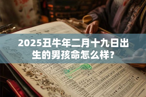 2025丑牛年二月十九日出生的男孩命怎么样？