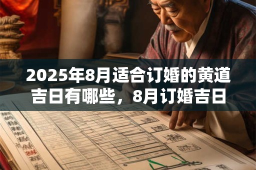 2025年8月适合订婚的黄道吉日有哪些，8月订婚吉日汇总