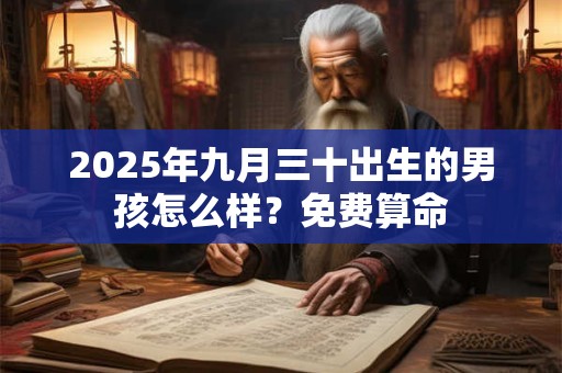 2025年九月三十出生的男孩怎么样？免费算命