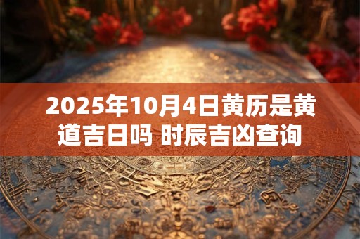 2025年10月4日黄历是黄道吉日吗 时辰吉凶查询