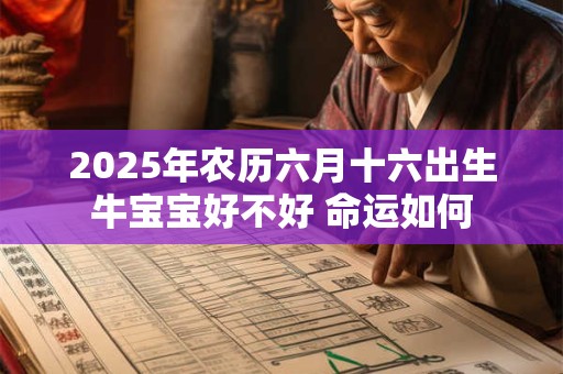 2025年农历六月十六出生牛宝宝好不好 命运如何