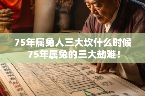 75年属兔人三大坎什么时候 75年属兔的三大劫难！