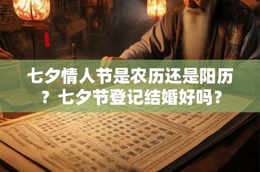 七夕情人节是农历还是阳历？七夕节登记结婚好吗？