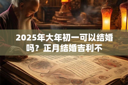 2025年大年初一可以结婚吗？正月结婚吉利不