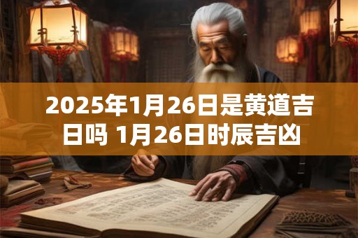 2025年1月26日是黄道吉日吗 1月26日时辰吉凶
