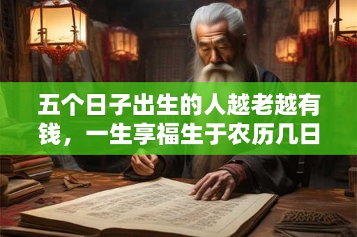 五个日子出生的人越老越有钱，一生享福生于农历几日