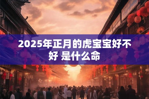 2025年正月的虎宝宝好不好 是什么命