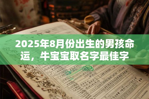2025年8月份出生的男孩命运，牛宝宝取名字最佳字