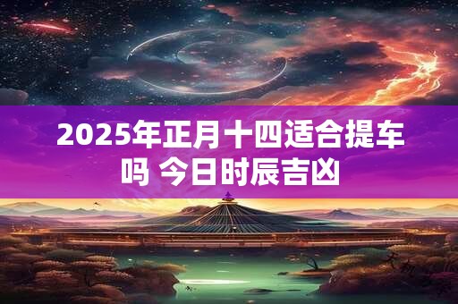 2025年正月十四适合提车吗 今日时辰吉凶