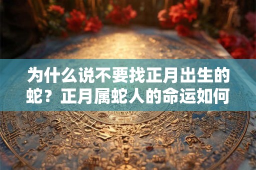 为什么说不要找正月出生的蛇？正月属蛇人的命运如何？