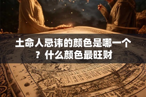 土命人忌讳的颜色是哪一个？什么颜色最旺财