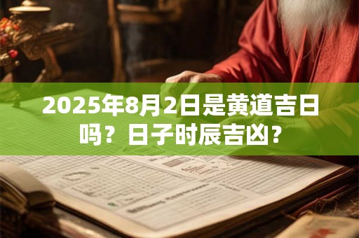 2025年8月2日是黄道吉日吗？日子时辰吉凶？