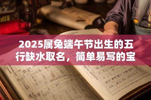 2025属兔端午节出生的五行缺水取名，简单易写的宝宝名字