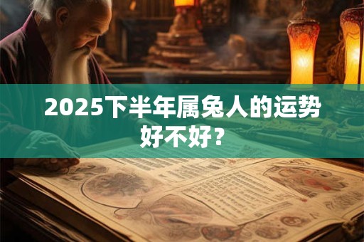 2025下半年属兔人的运势好不好？