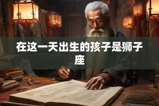 在这一天出生的孩子是狮子座