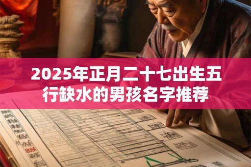 2025年正月二十七出生五行缺水的男孩名字推荐