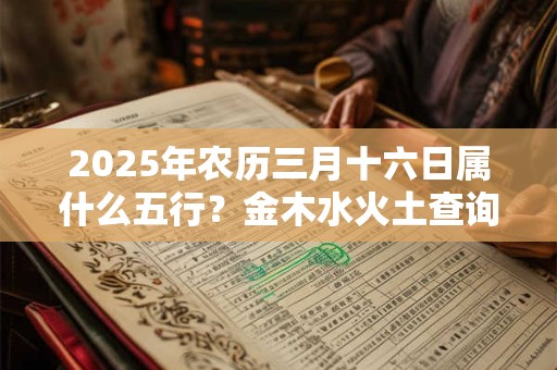2025年农历三月十六日属什么五行？金木水火土查询