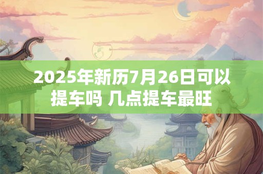 2025年新历7月26日可以提车吗 几点提车最旺
